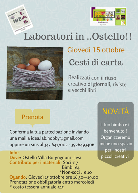 Laboratori in ..Ostello!! cesti 2