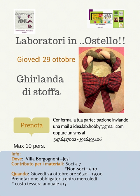 Laboratori in ..Ostello!! CUCITO
