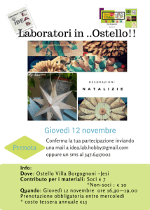Laboratori in ..Ostello!! decorazioni